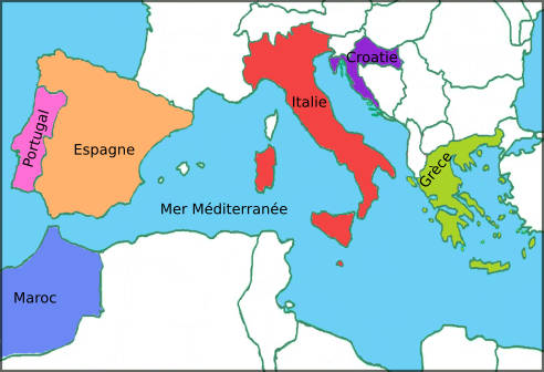 Mediterranean diet UNESCO map
